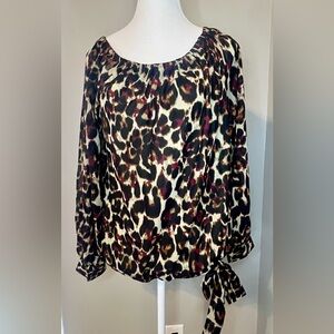 NWT Cece Leopard Print Women's Top size M